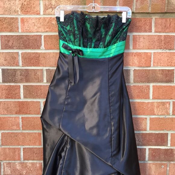 Jessica McClintock for Gunne Sax Strapless Gown sz 5 - Picture 3 of 16
